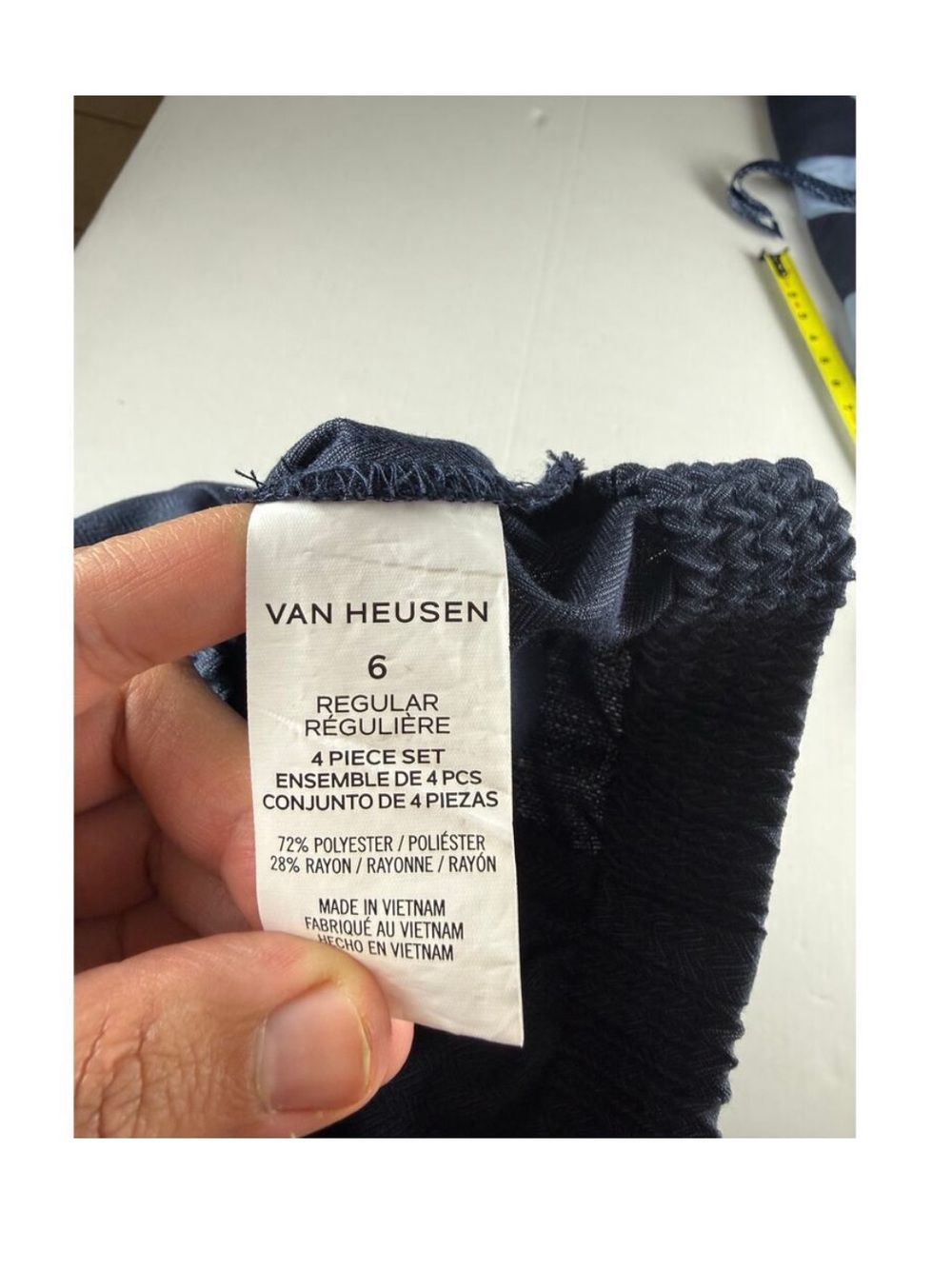 Boys Van Heusen Navy Vest & Pant Set with Blue Dress Shirt and Tie - Picture 3 of 6